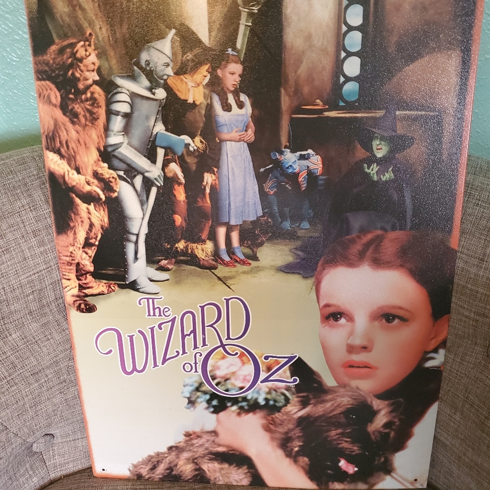 Wizard of Oz, tin sign.